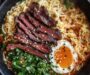 Spicy Korean Ramen with Grilled Beef & Creamy Sauce: An Incredible Recipe